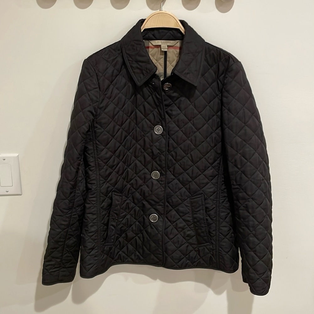 BURBERRY BRIT Women's 'Copford' Quilted Jacket Size M In Black